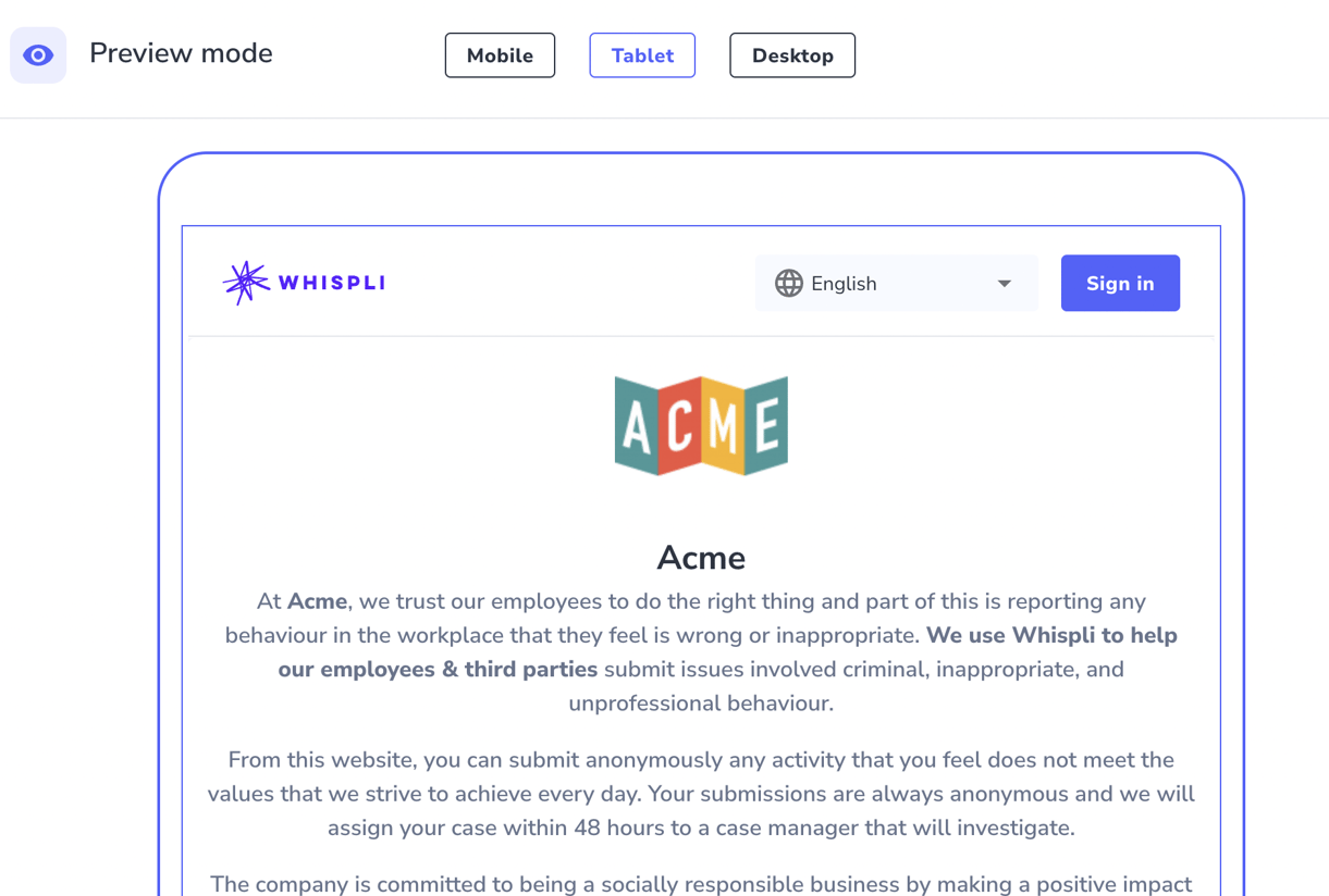 How do I preview a Page & set it live?